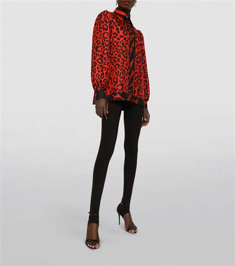 dolce and gabbana leopard print shirt